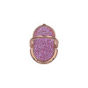 Αυτοκόλλητο Δαχτυλίδι  Κινητού Μαγνητικό Ring Glitter Οβαλ Ροζ Χρυσό