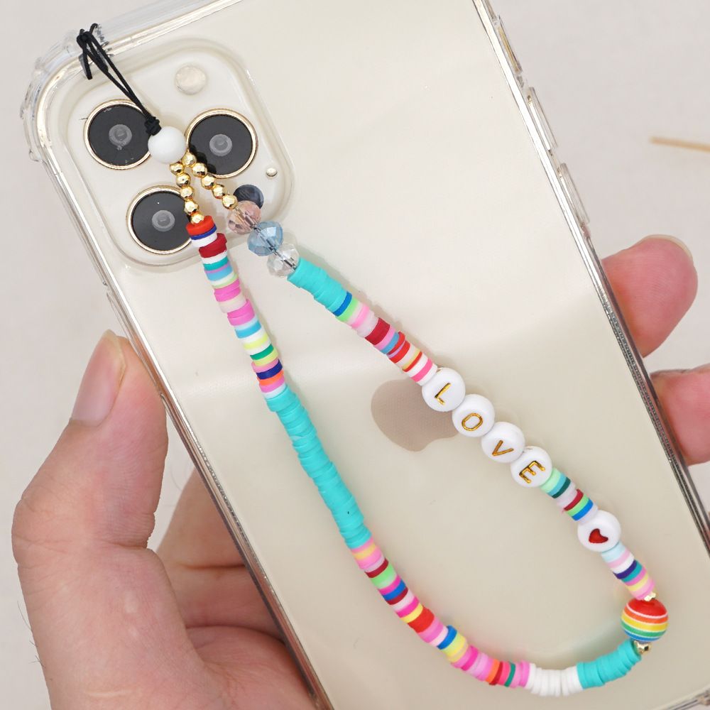 Βραχιόλι Λουράκι Κινητού  Phone Strap Jewelry 24cm Colorful Blue Love