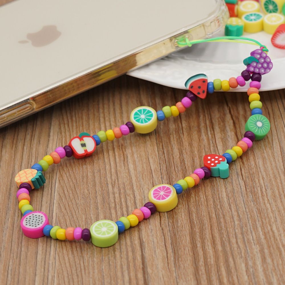 Βραχιόλι Λουράκι Κινητού  Phone Strap Jewelry 24cm Colorful Fruit