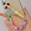 Βραχιόλι Λουράκι Κινητού  Phone Strap Jewelry 24cm Colorful Heart