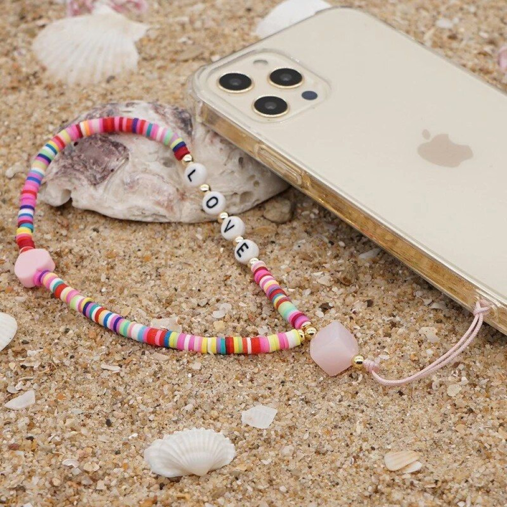 Βραχιόλι Λουράκι Κινητού  Phone Strap Jewelry 24cm Colorful Love