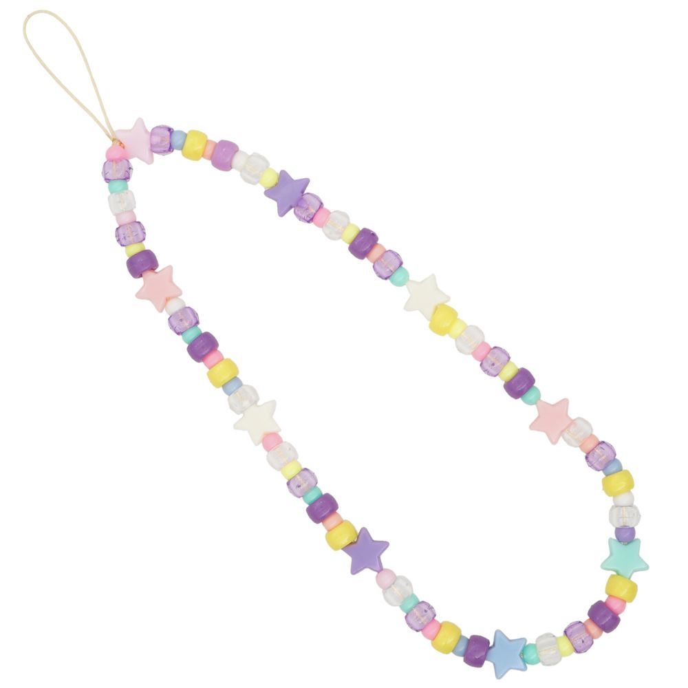 Βραχιόλι Λουράκι Κινητού Phone Strap Jewelry 44cm Colorful Pearl Star