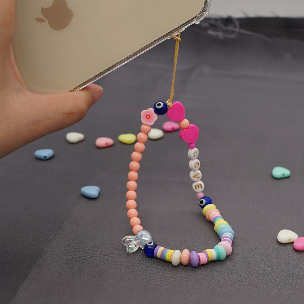 Βραχιόλι Λουράκι Κινητού  Phone Strap Jewelry 24cm Colorful Rabbit