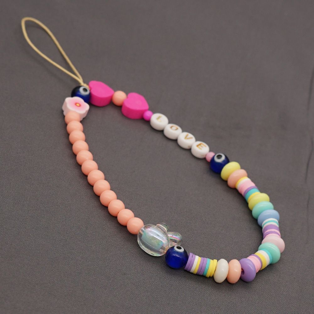 Βραχιόλι Λουράκι Κινητού  Phone Strap Jewelry 24cm Colorful Rabbit