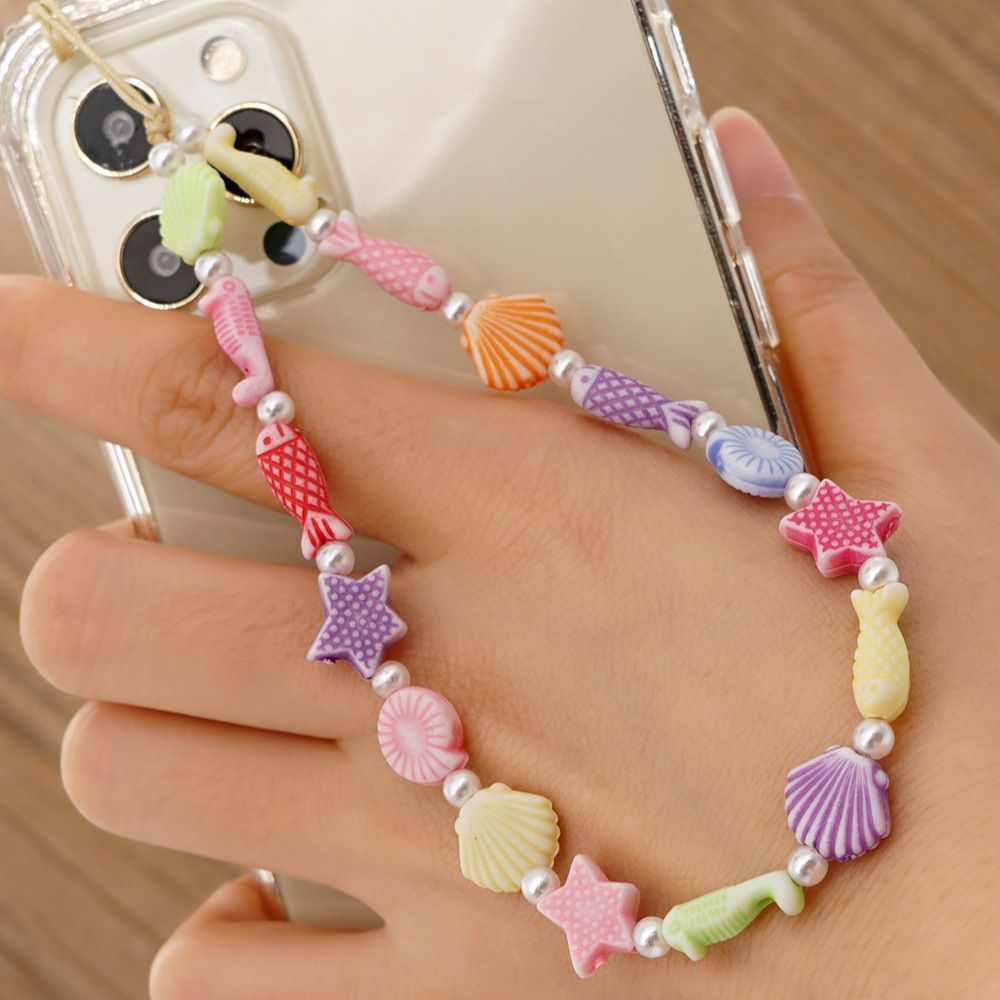 Βραχιόλι Λουράκι Κινητού  Phone Strap Jewelry 24cm Colorful Shell