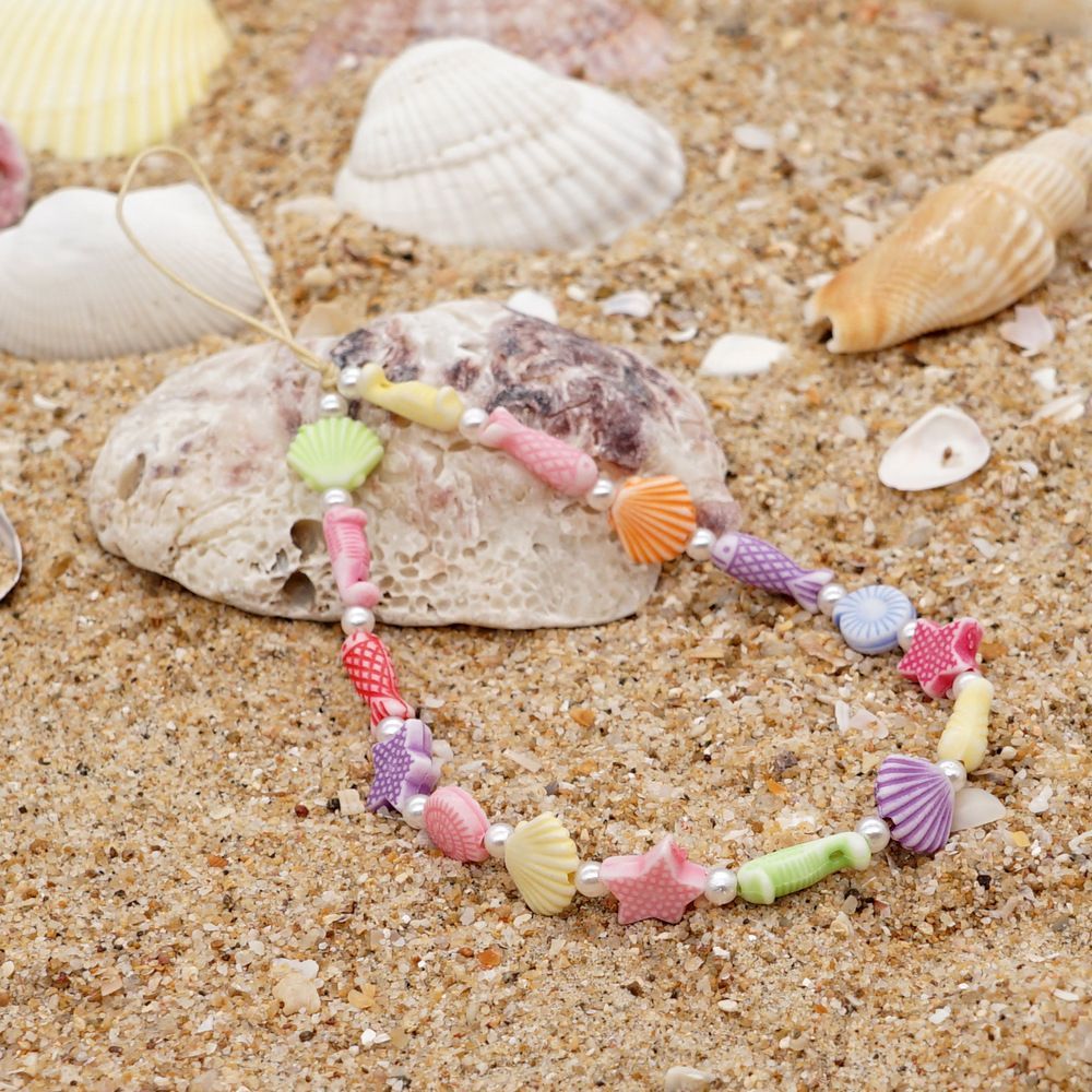 Βραχιόλι Λουράκι Κινητού  Phone Strap Jewelry 24cm Colorful Shell