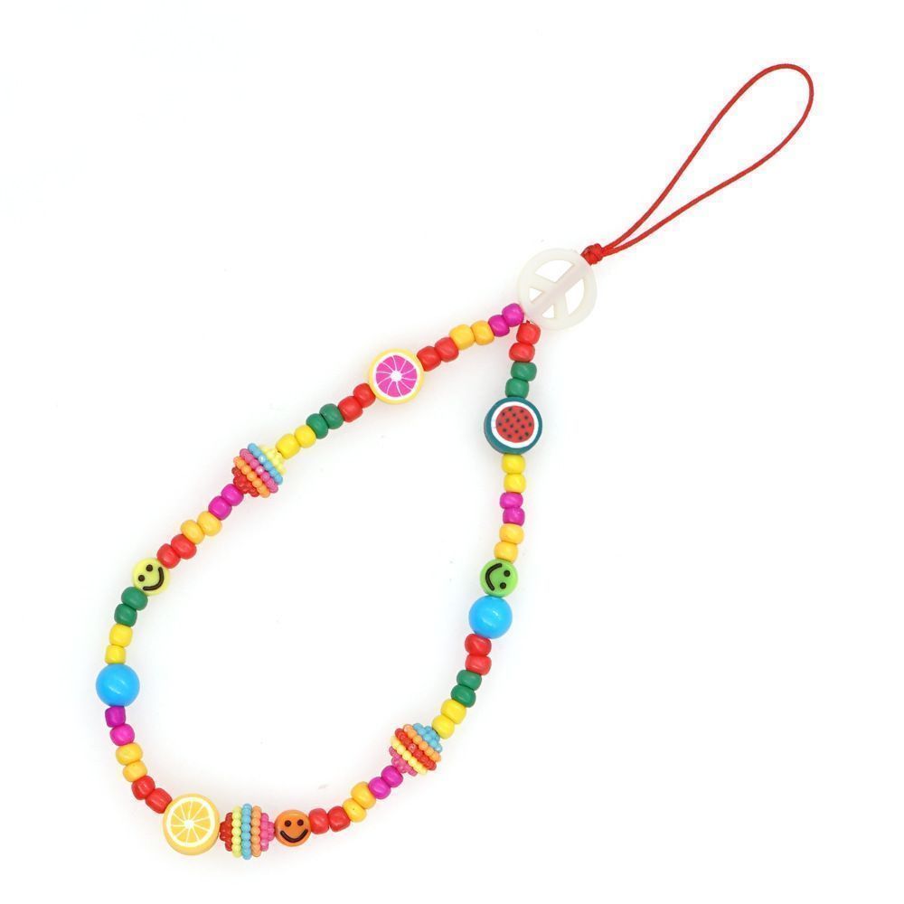 Βραχιόλι Λουράκι Κινητού  Phone Strap Jewelry 24cm Colorful Smile