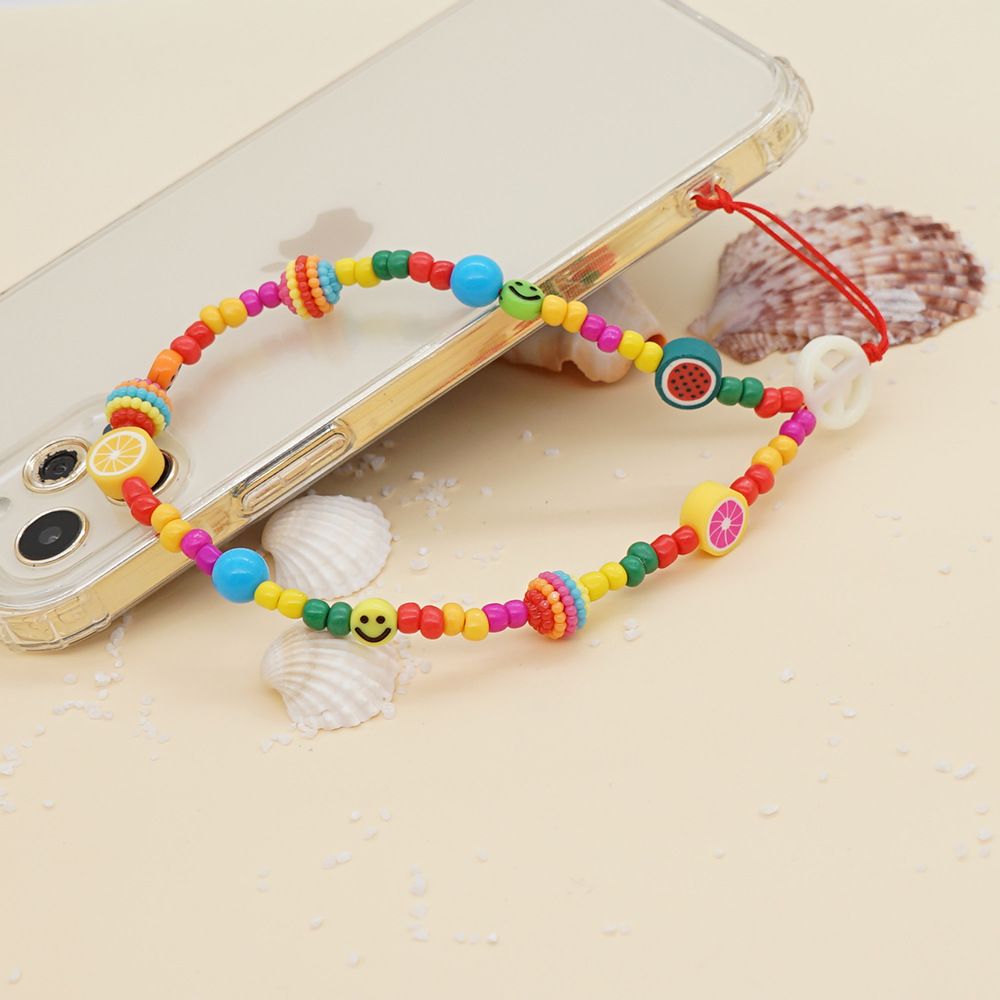 Βραχιόλι Λουράκι Κινητού  Phone Strap Jewelry 24cm Colorful Smile
