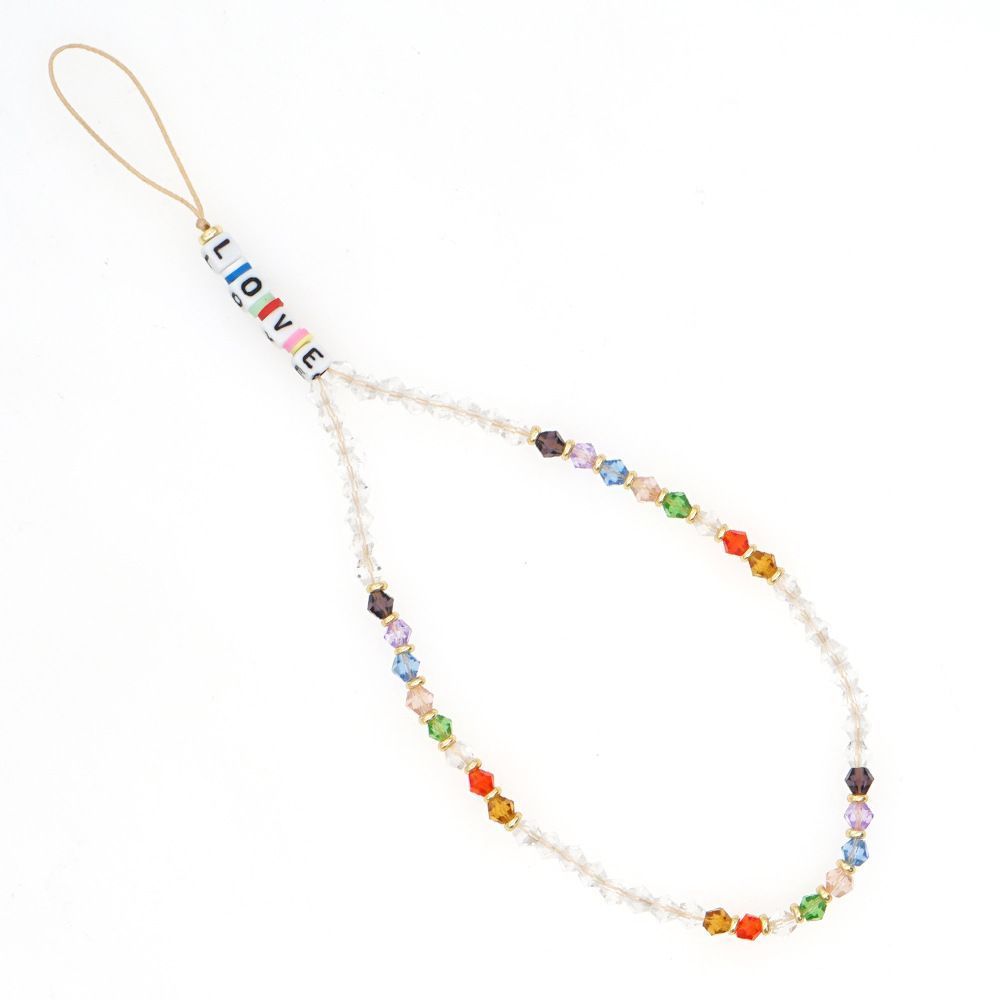 Βραχιόλι Λουράκι Κινητού  Phone Strap Jewelry 24cm Crystal Love