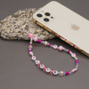 Βραχιόλι Λουράκι Κινητού  Phone Strap Jewelry 24cm Pink Pearl