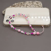 Βραχιόλι Λουράκι Κινητού  Phone Strap Jewelry 24cm Pink Pearl