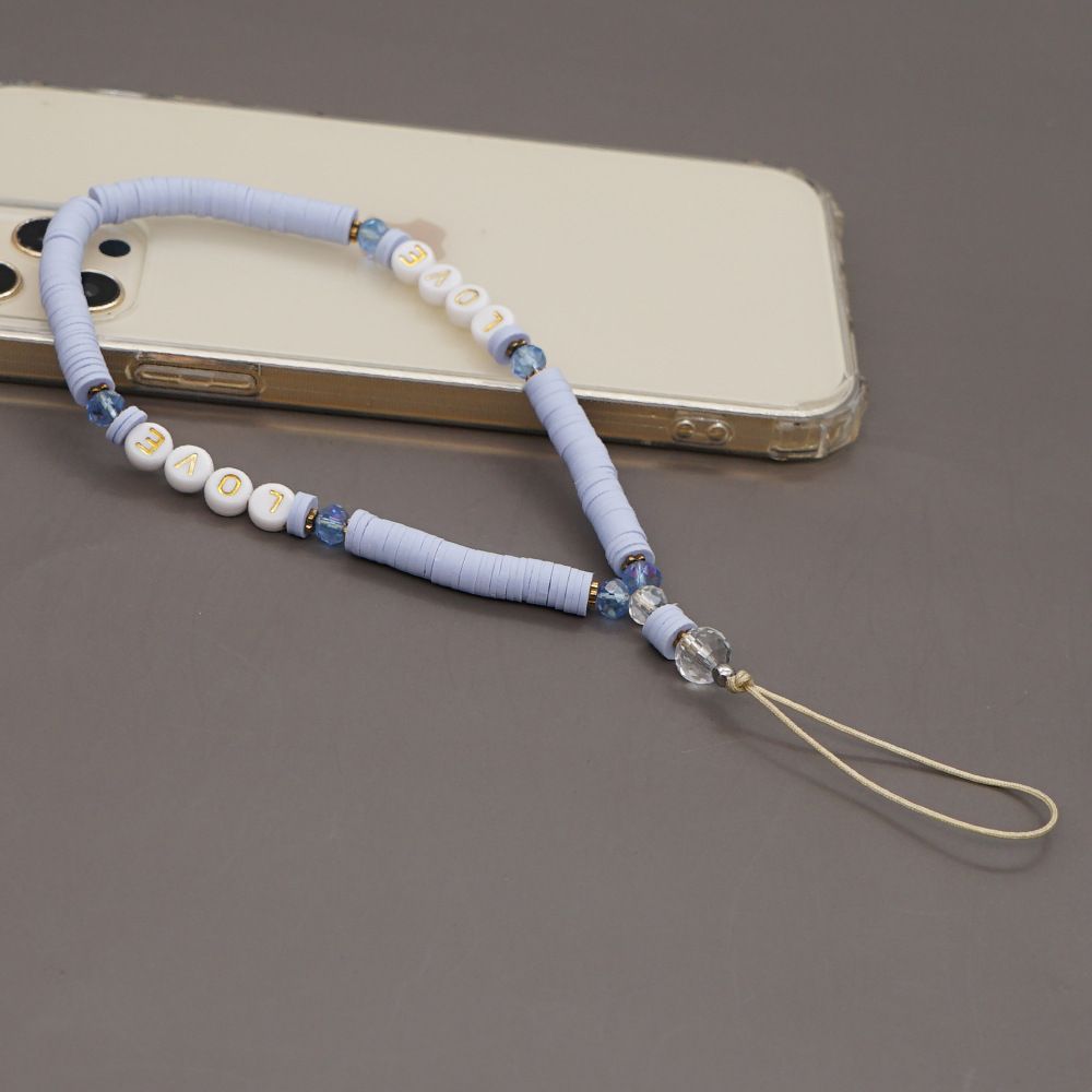 Βραχιόλι Λουράκι Κινητού  Phone Strap Jewelry 24cm Purple Love