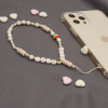 Βραχιόλι Λουράκι Κινητού  Phone Strap Jewelry 24cm Pearl Love