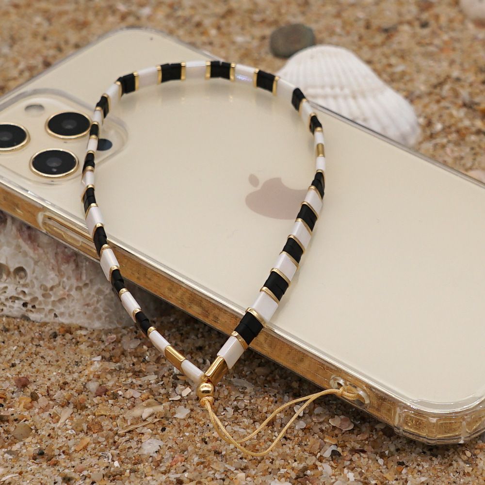 Βραχιόλι Λουράκι Κινητού Phone Strap Boho Jewelry 24cm Bohemian Black