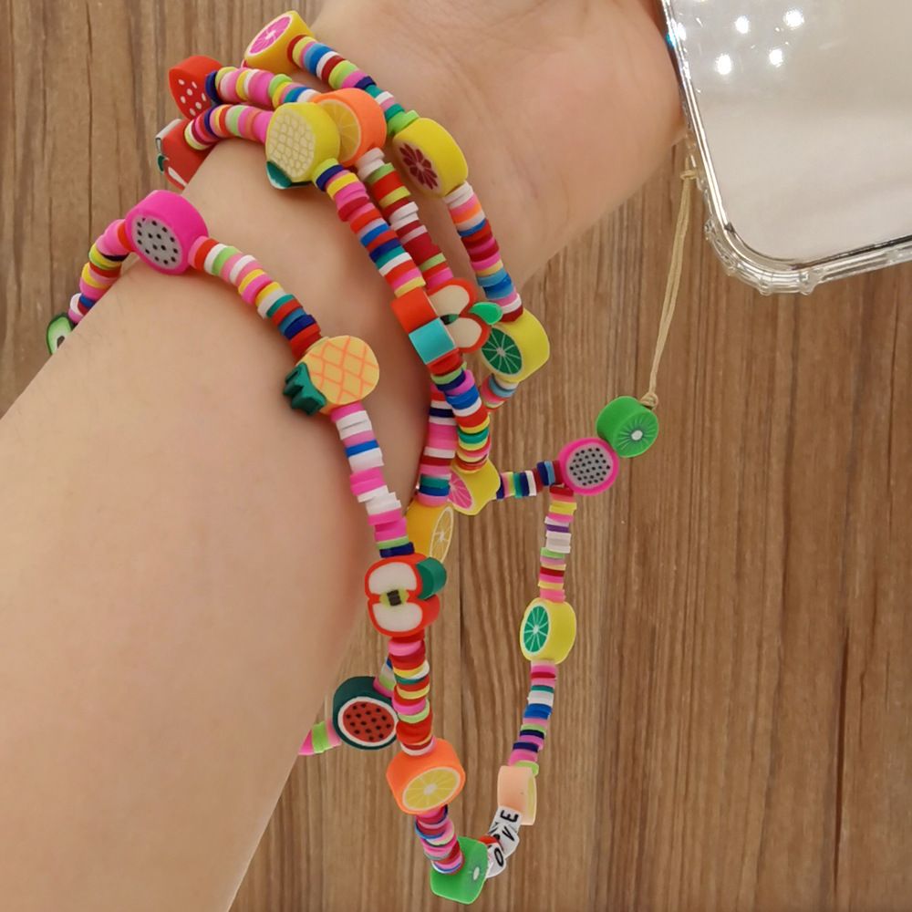 Κολιέ Λουράκι Κινητού Phone Strap Jewelry 80cm Colorful Fruit