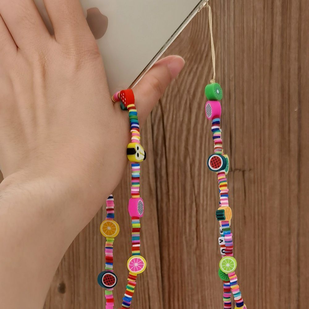 Κολιέ Λουράκι Κινητού Phone Strap Jewelry 80cm Colorful Fruit