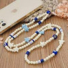 Κολιέ Λουράκι Κινητού Phone Strap Jewelry 80cm Blue Star