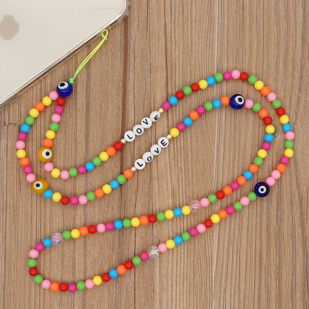 Κολιέ Λουράκι Κινητού Phone Strap Jewelry 80cm Colorful Crystal