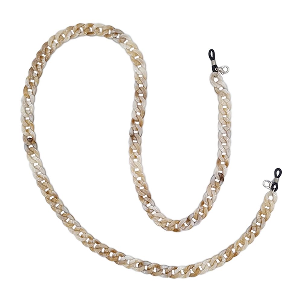 Ακρυλική Αλυσίδα 75cm Γυαλιών Leopard Μπεζ