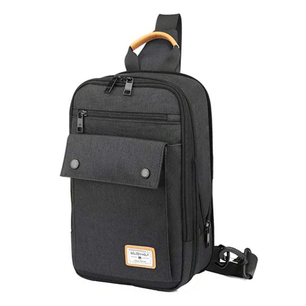 Tσάντα Crossbody αδιάβροχη Golden Wolf GXB-00110 Μαύρο