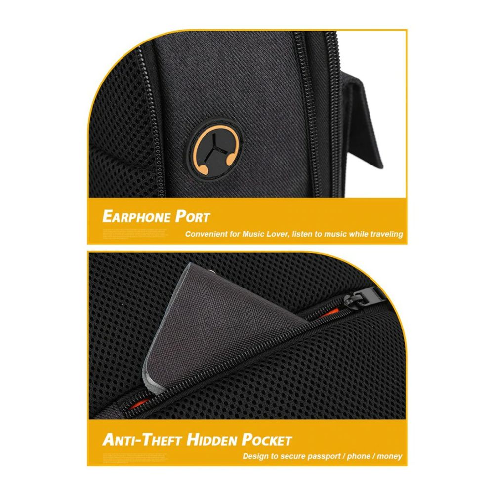 Tσάντα Crossbody αδιάβροχη Golden Wolf GXB-00110 Μαύρο