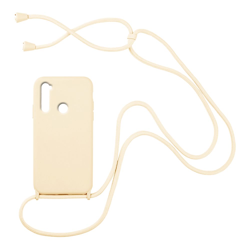 Θήκη Σιλικόνης με Κορδόνι CarryHang Sonique Xiaomi Redmi Note 8 / Redmi Note 8 2021 Μπεζ