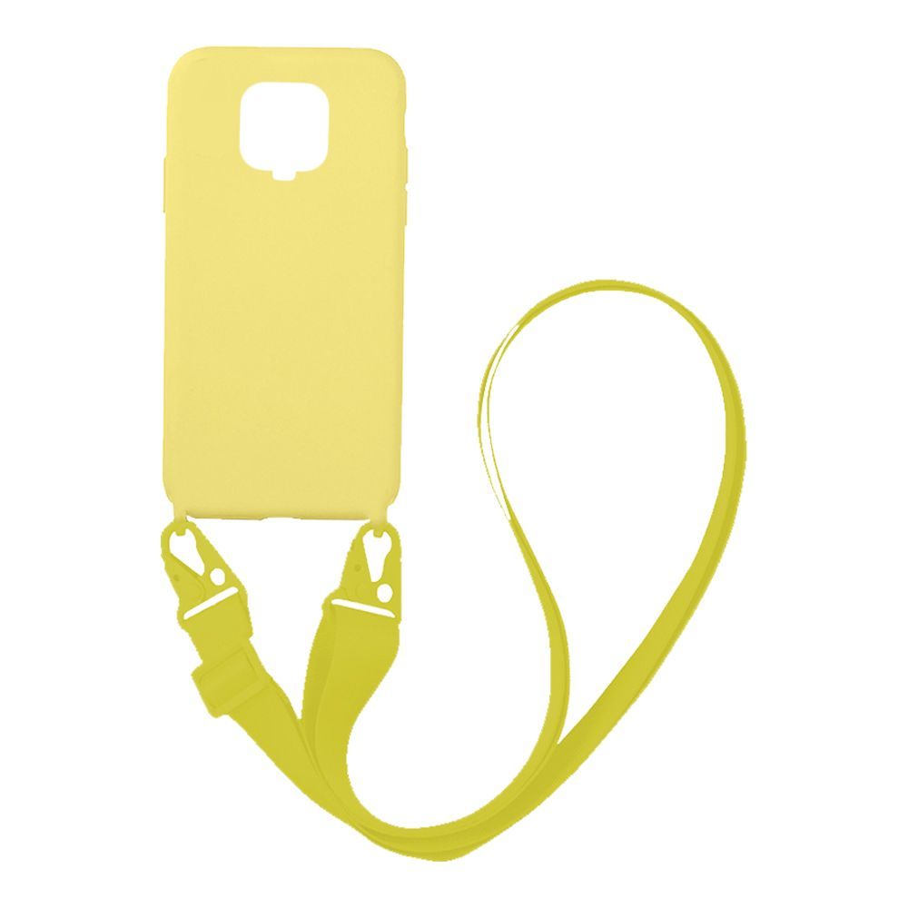 Θήκη Σιλικόνης με Strap CarryHang Sonique Xiaomi Redmi Note 9S/9 Pro Κίτρινο