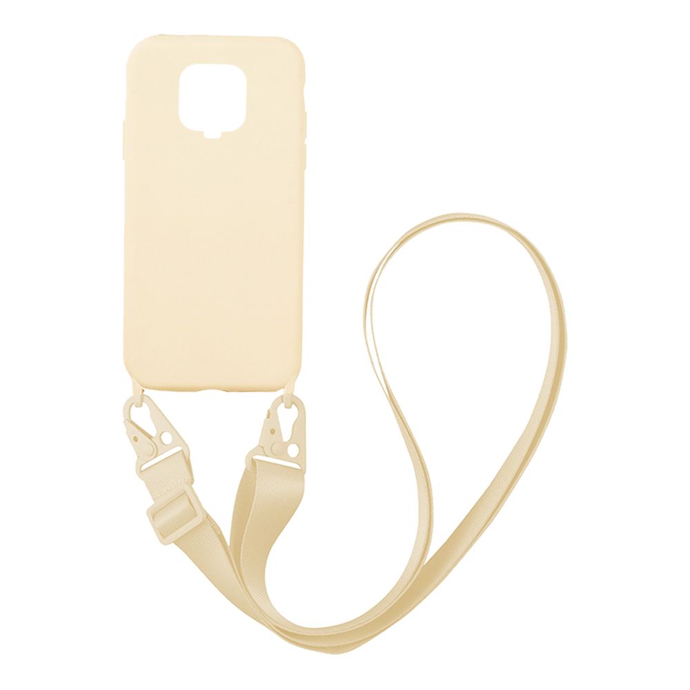 Θήκη Σιλικόνης με Strap CarryHang Sonique Xiaomi Redmi Note 9S/9 Pro Μπεζ