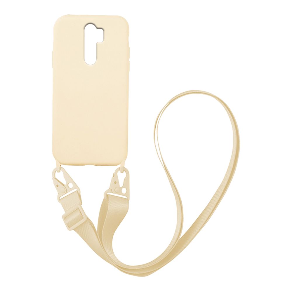 Θήκη Σιλικόνης με Strap CarryHang Sonique Xiaomi Redmi Note 8 Pro Μπεζ