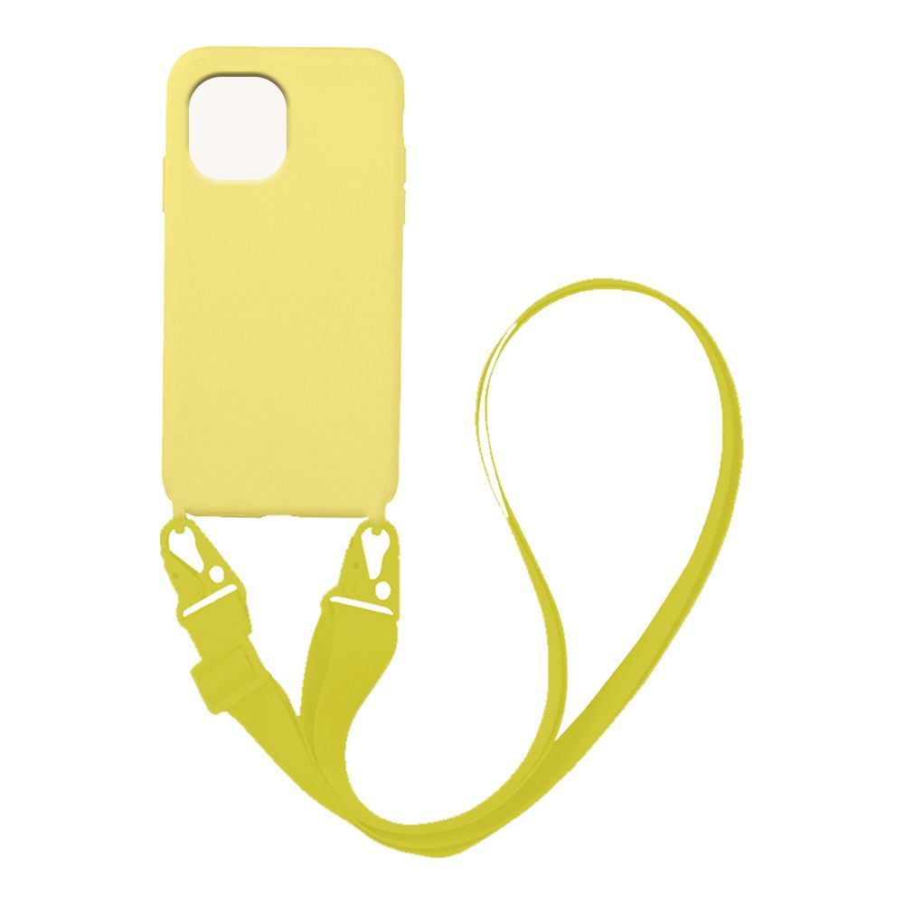 Θήκη Σιλικόνης με Strap CarryHang Sonique Xiaomi Mi 11 Lite 4G / Mi 11 Lite 5G Κίτρινο