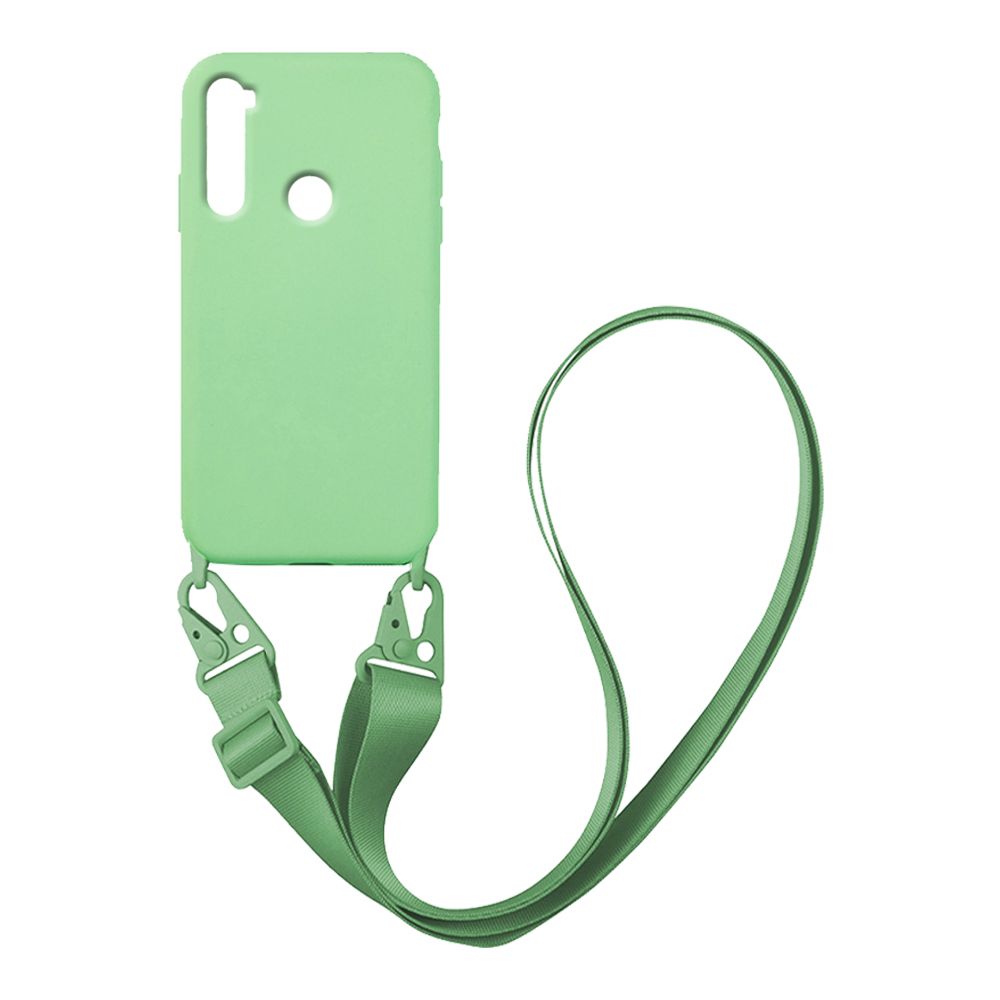 Θήκη Σιλικόνης με Strap CarryHang Sonique Xiaomi Redmi Note 8 / Redmi Note 8 2021 Πράσινο Ανοιχτό