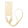 Θήκη Σιλικόνης με Strap CarryHang Sonique Xiaomi Redmi Note 8 / Redmi Note 8 2021 Μπεζ