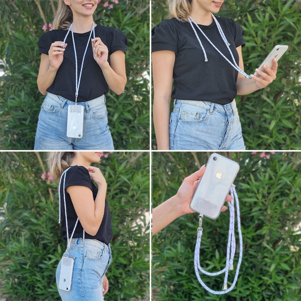 Κορδόνι Λαιμού Sonique Lanyard για Κινητά Rainbow Λευκό