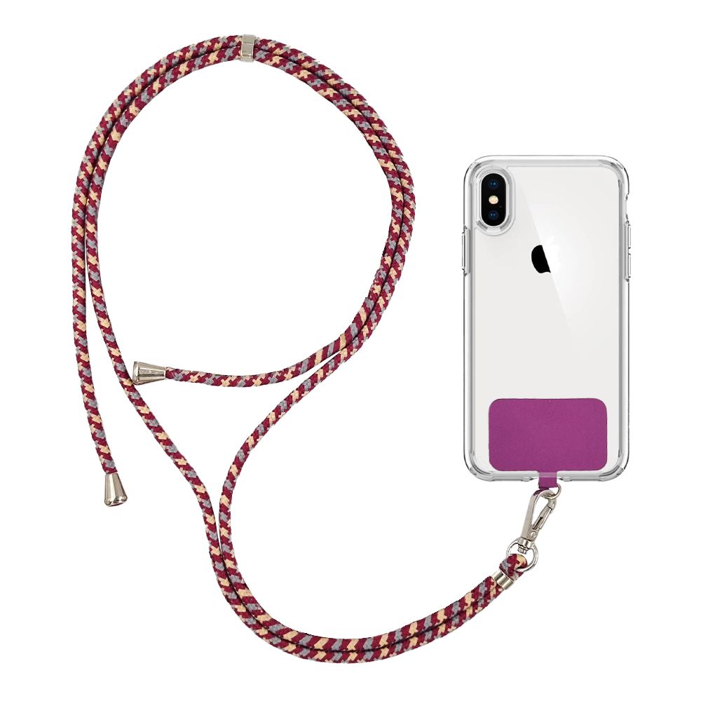 Κορδόνι Λαιμού Sonique Lanyard για Κινητά Rainbow Μπορντό