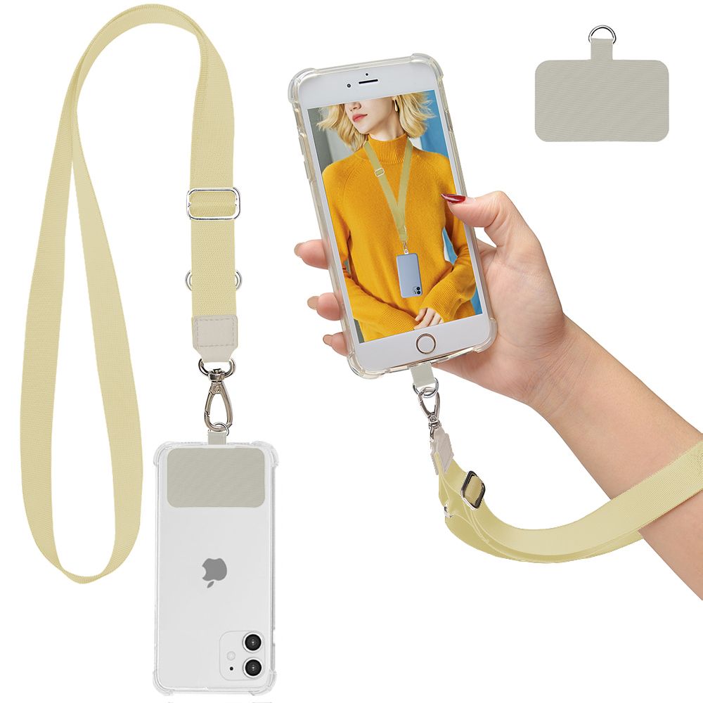Strap Λαιμού Sonique Lanyard για Κινητά Μπεζ