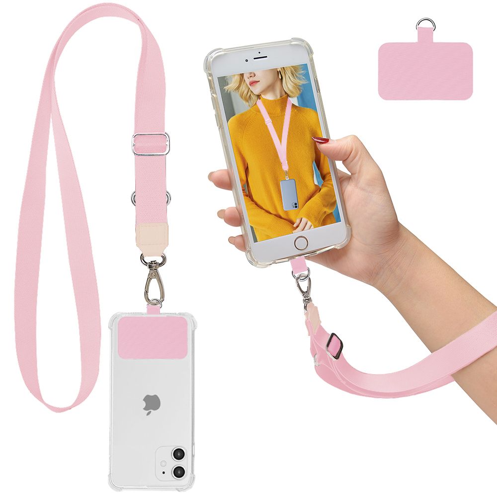 Strap Λαιμού Sonique Lanyard για Κινητά Ροζ