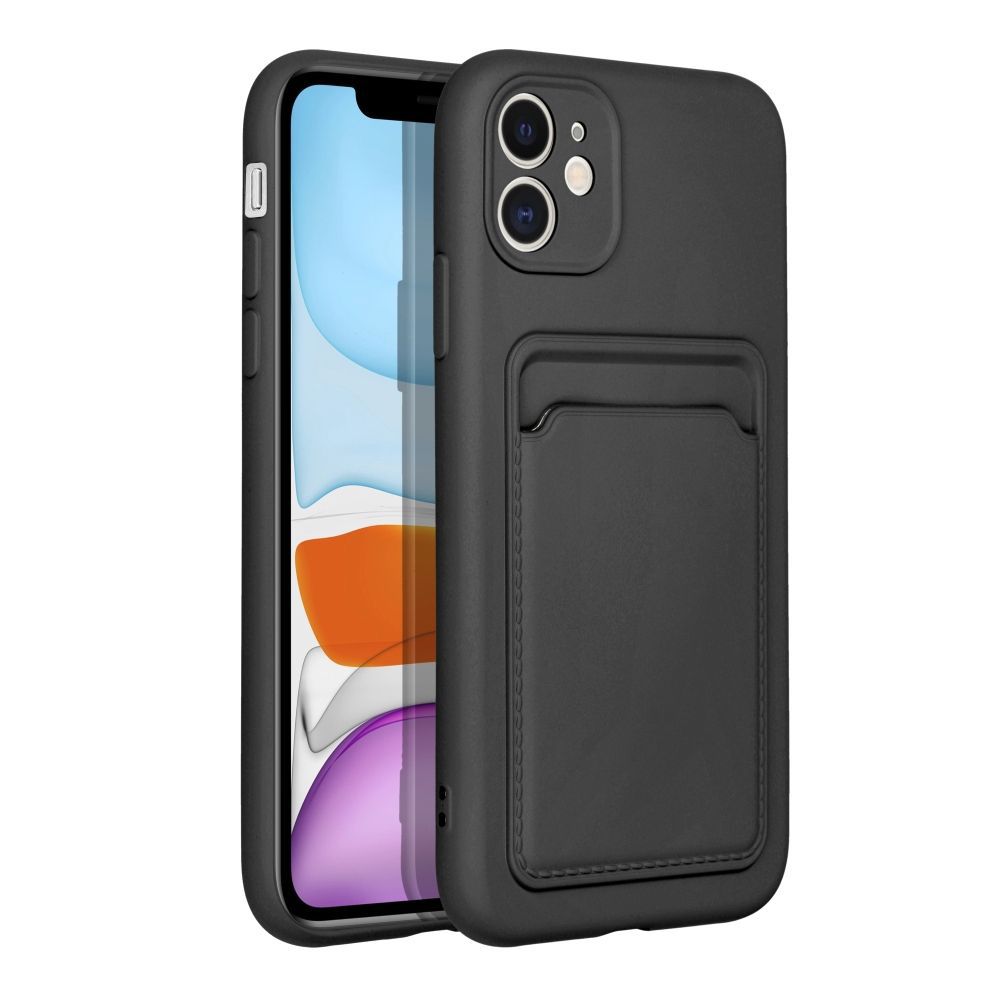 Θήκη Σιλικόνης Sonique Card Case Apple iPhone 11 Μαύρο