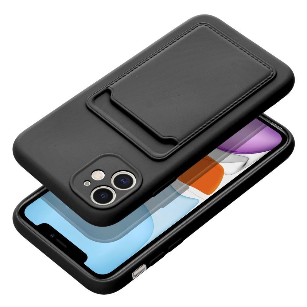 Θήκη Σιλικόνης Sonique Card Case Apple iPhone 11 Μαύρο