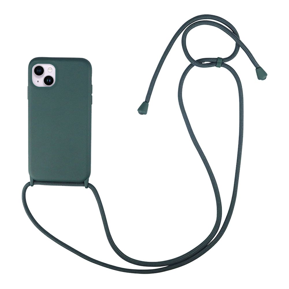 Θήκη Σιλικόνης με Κορδόνι CarryHang Sonique Apple iPhone 14 Πράσινο Σκούρο