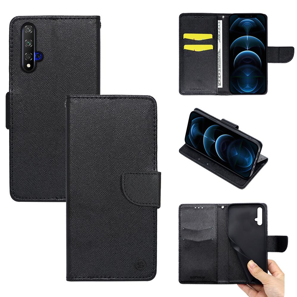 Θήκη Πορτοφόλι Sonique Trend Wallet Honor 20 / Nova 5T Μαύρο