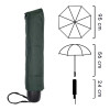 Ομπρέλα Βροχής Χειρός Μονόχρωμη Χειροκίνητη Πράσινο Σκούρο