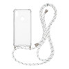Θήκη Σιλικόνης με Κορδόνι Sonique Armor Clear Huawei P20 lite Rainbow Λευκό
