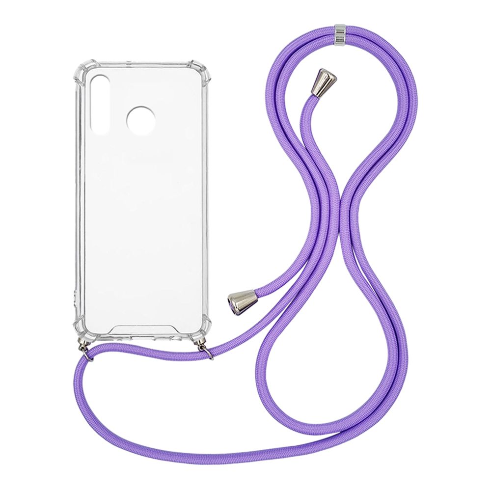 Θήκη Σιλικόνης με Κορδόνι Sonique Armor Clear Huawei P30 Lite Λιλά