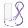 Θήκη Σιλικόνης με Κορδόνι Sonique Armor Clear Huawei P30 Lite Λιλά