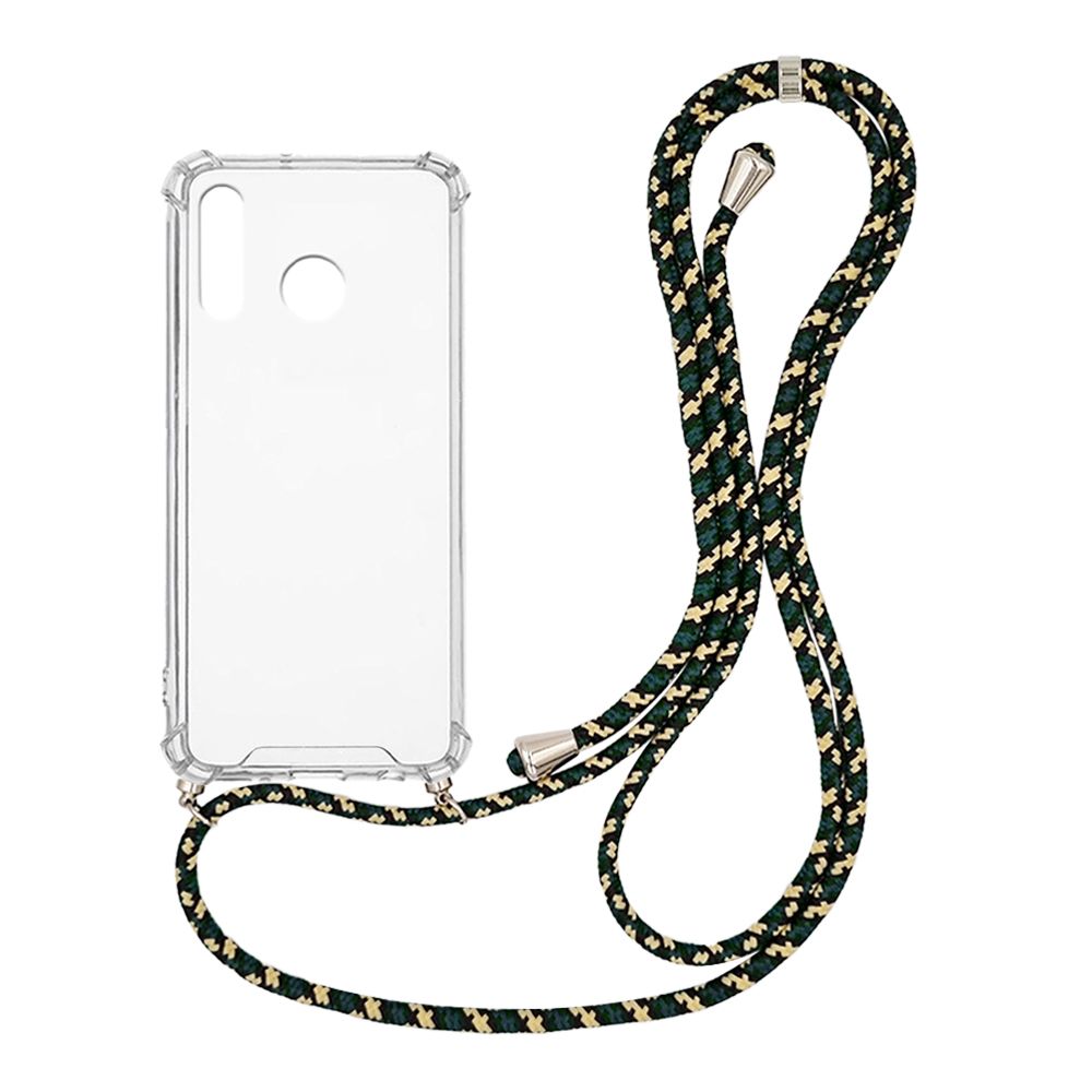 Θήκη Σιλικόνης με Κορδόνι Sonique Armor Clear Huawei P30 Lite Rainbow Πράσινο
