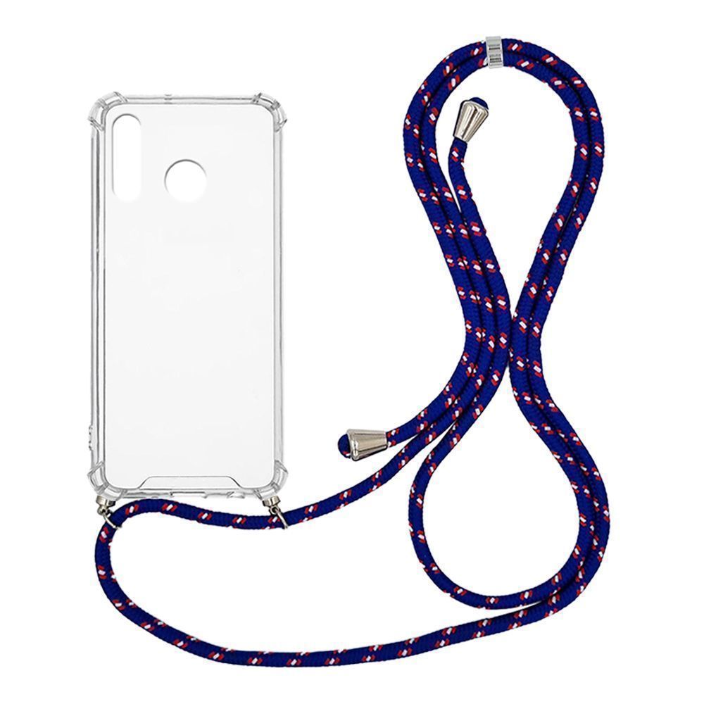 Θήκη Σιλικόνης με Κορδόνι Sonique Armor Clear Huawei P30 Lite Rainbow Μπλε