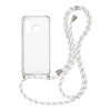 Θήκη Σιλικόνης με Κορδόνι Sonique Armor Clear Huawei P30 Lite Rainbow Λευκό
