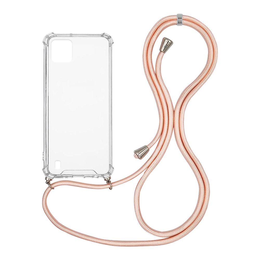 Θήκη Σιλικόνης με Κορδόνι Sonique Armor Clear Realme C11 2021 Ροζ Σατινέ
