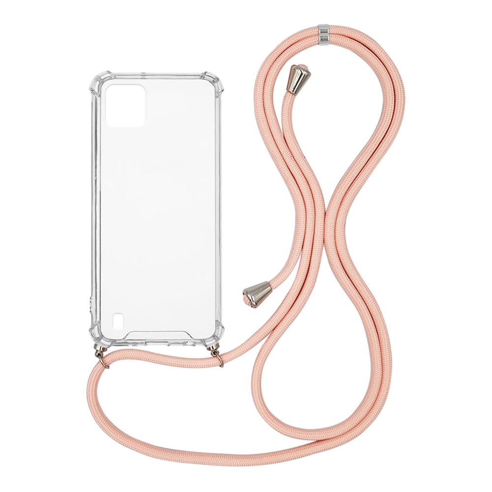 Θήκη Σιλικόνης με Κορδόνι Sonique Armor Clear Realme C11 2021 Ροζ