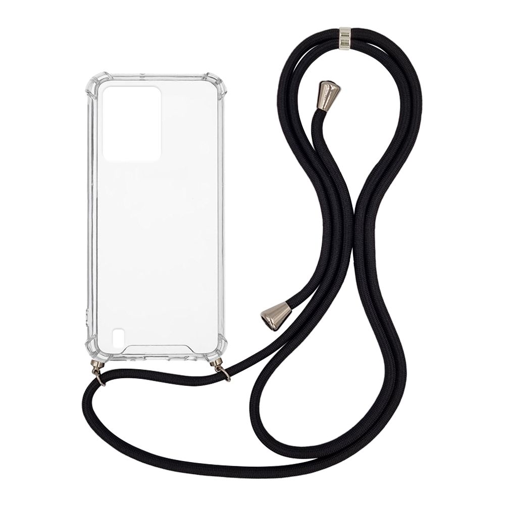 Θήκη Σιλικόνης με Κορδόνι Sonique Armor Clear Realme C31 Μαύρο